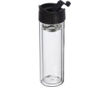 Doppelwandige Vakuum-Glasflasche mit Siebeinsatz, 400 ml